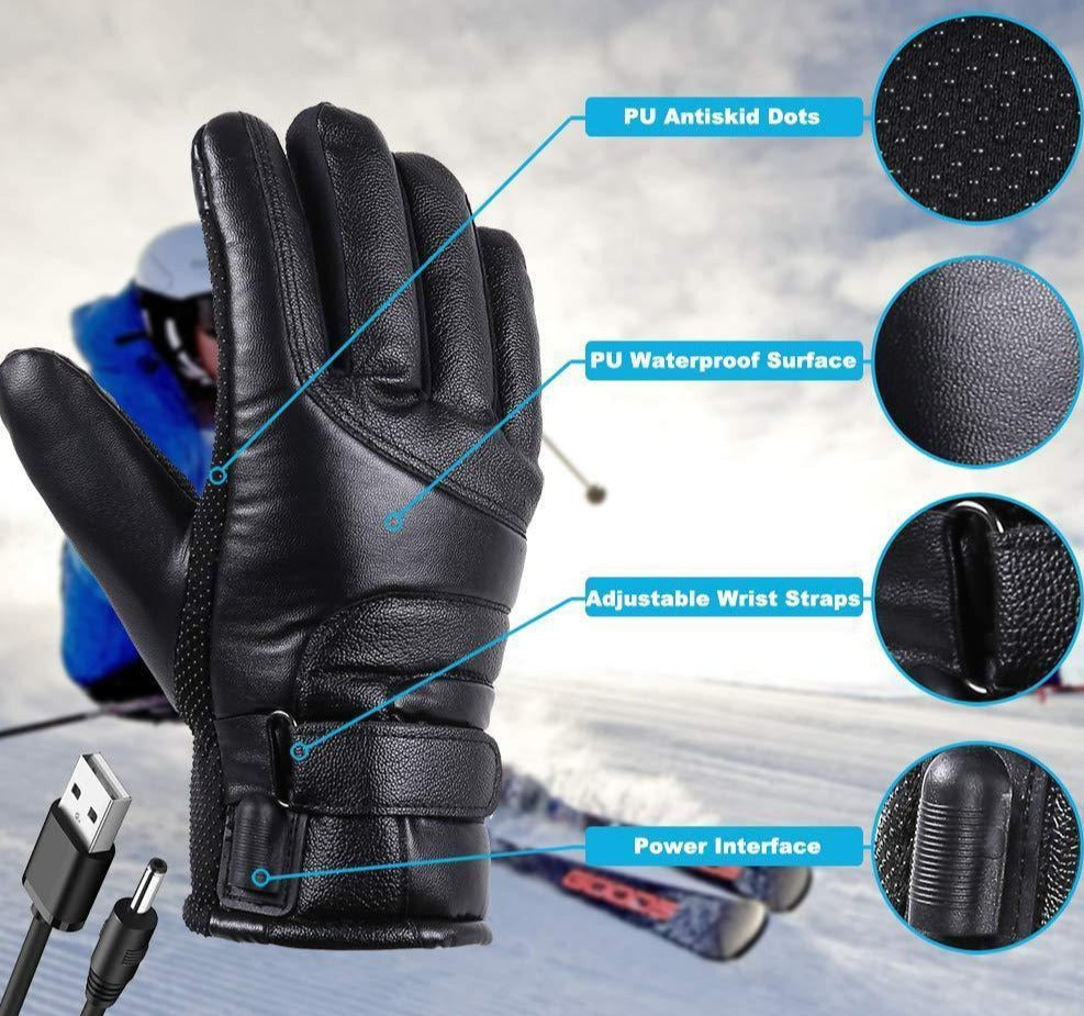 Premium Winter Waterproof Gloves - Heated Electric Gloves with Touch Screen Sensor-AVARATI