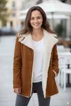 Avarati Everleigh Sherpa-Lined Fleece Jacket for Women — Open-Front, Warm - AVARATI