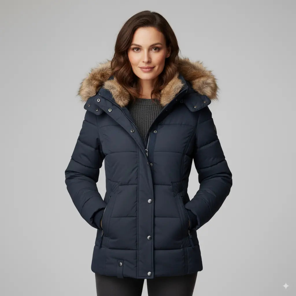 Avarati Selene Women’s Puffer Jacket – Faux Fur Lined Hooded Winter Coat | Warm Quilted Jacket - AVARATI