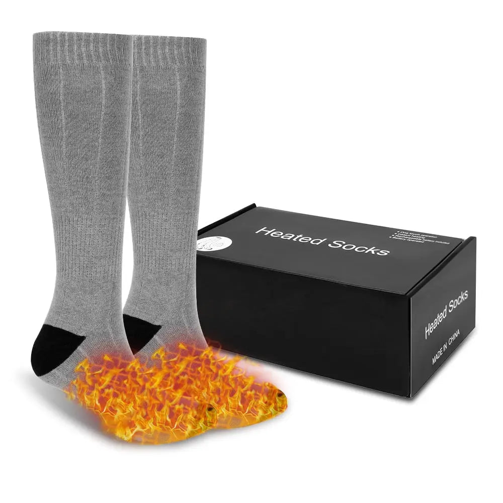 Elastic Comfortable Water Resistant Electric Warm Toes Rechargeable Heated Socks - Three Modes Electric Battery Operated Winter Socks-AVARATI