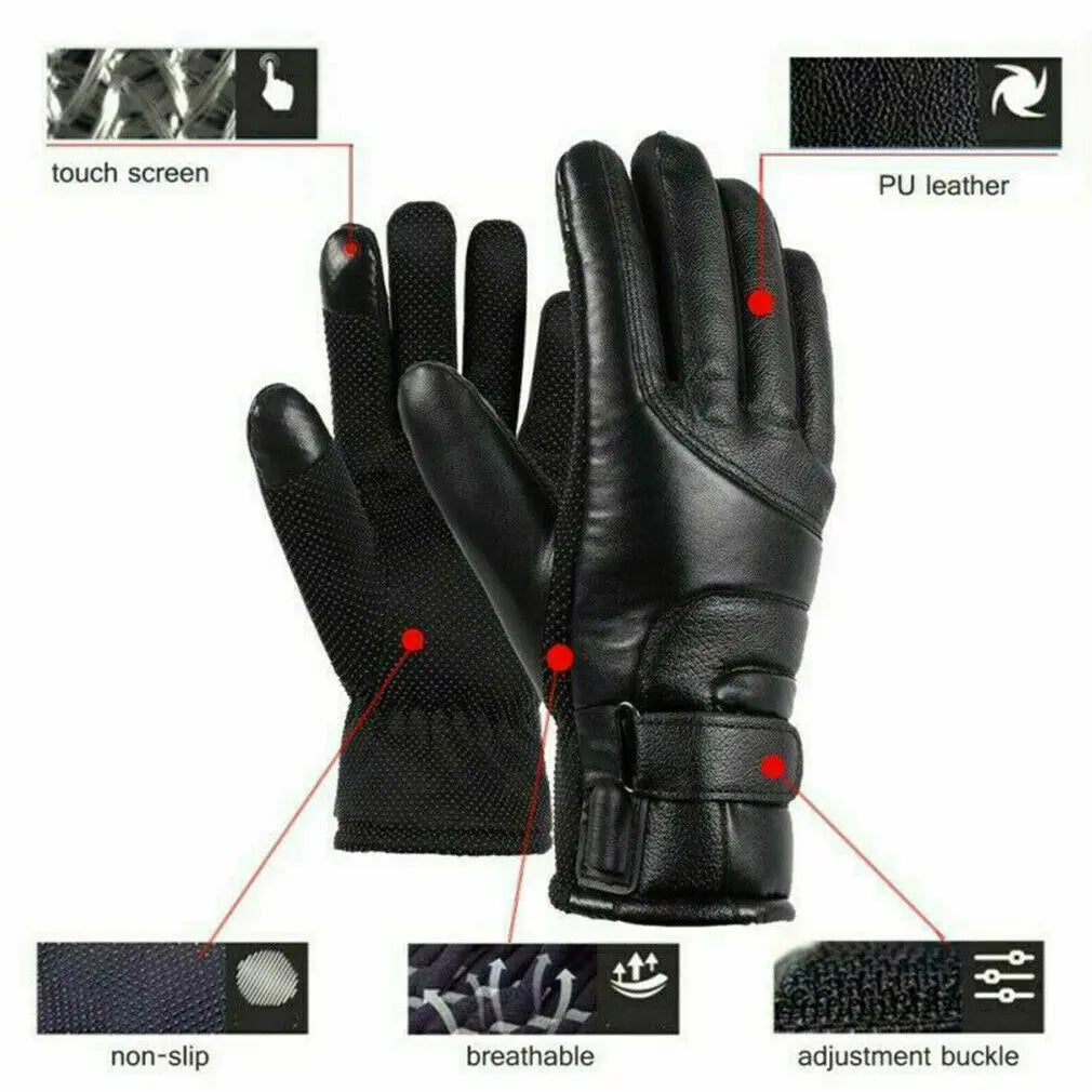Premium Winter Waterproof Gloves - Heated Electric Gloves with Touch Screen Sensor-AVARATI